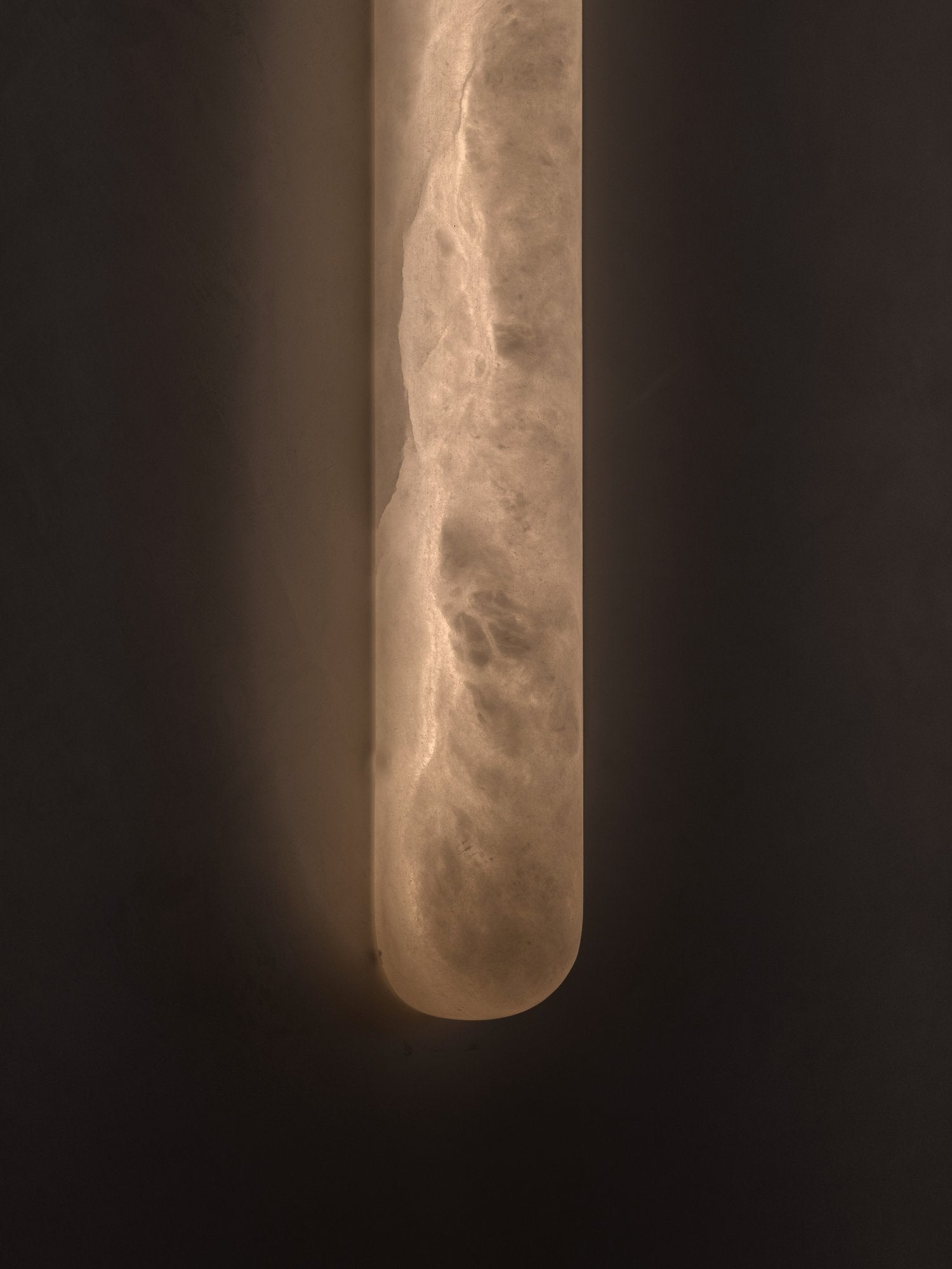 Alabaster Tubular Wide Wall Light, 45cm