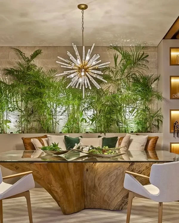 Modern Crystal Quartz Chandelier Barcelona