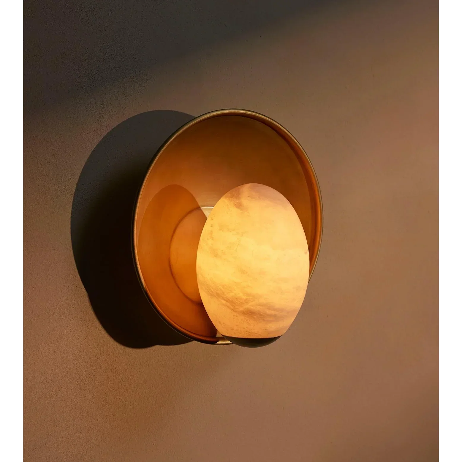 EGG ALABASTER SCONCES 14.6"H