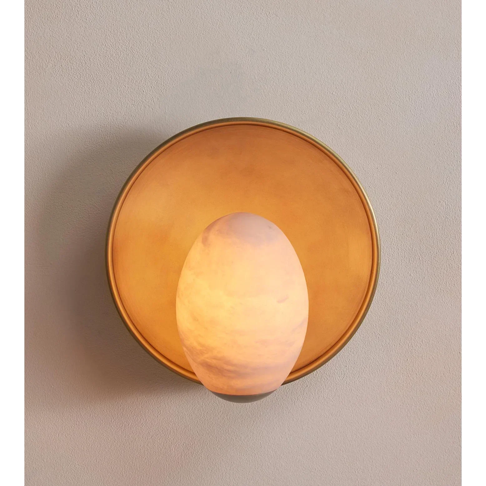 EGG ALABASTER SCONCES 14.6"H