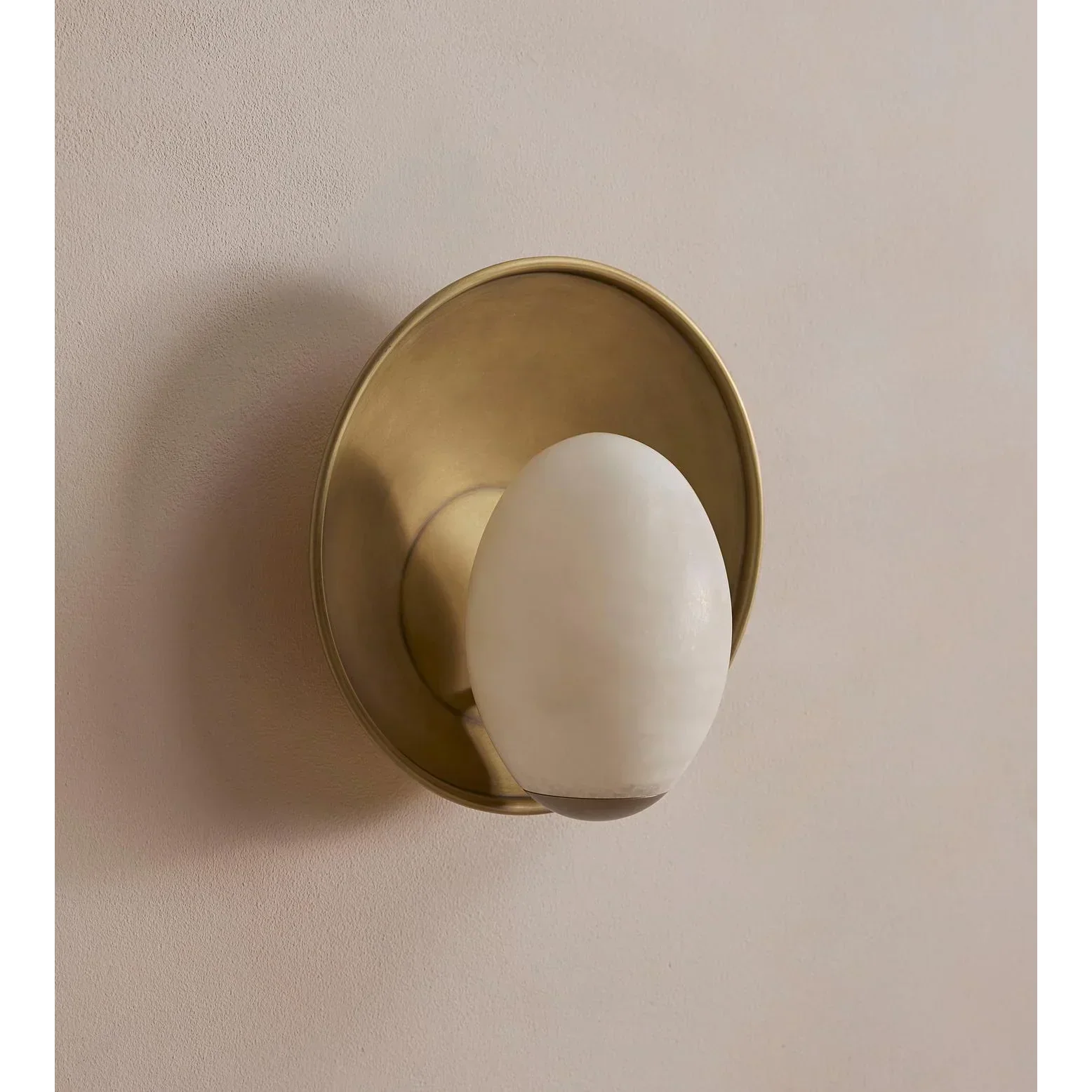 EGG ALABASTER SCONCES 14.6"H