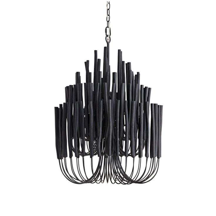 Forest Island Wide Wood Chandelier 21" 36"