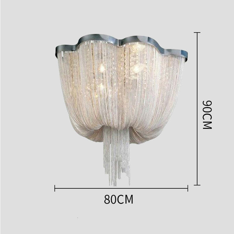 Alisa Tassel Ceiling Light Post-Modern Chandelier Aluminum Chain Light