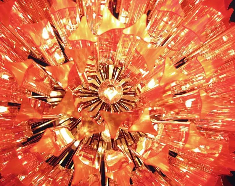 Murano Chandelier – 184 prisms – Pink