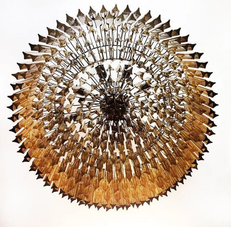 Murano Chandelier – Triedri – 391 prisms – Amber
