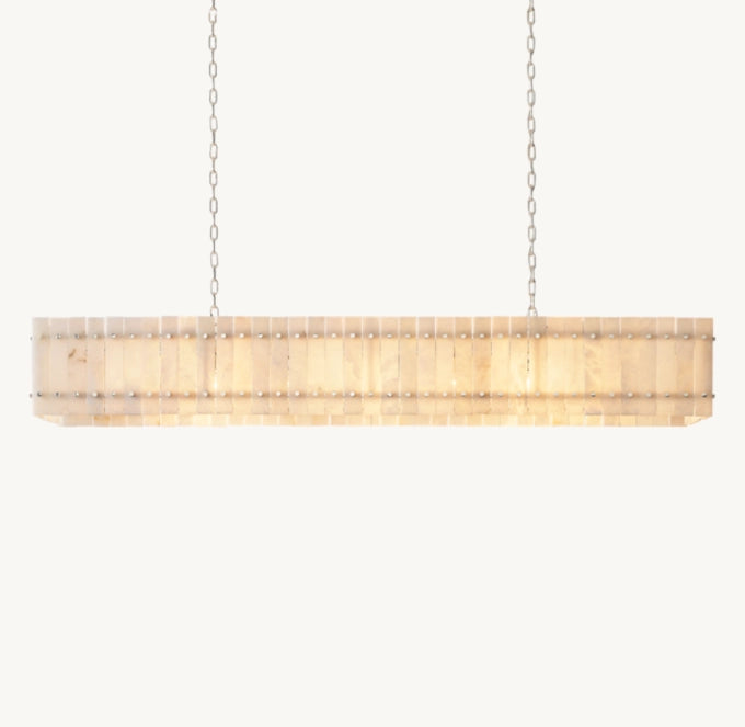 San Marco Alabaster Linear Chandelier 72"