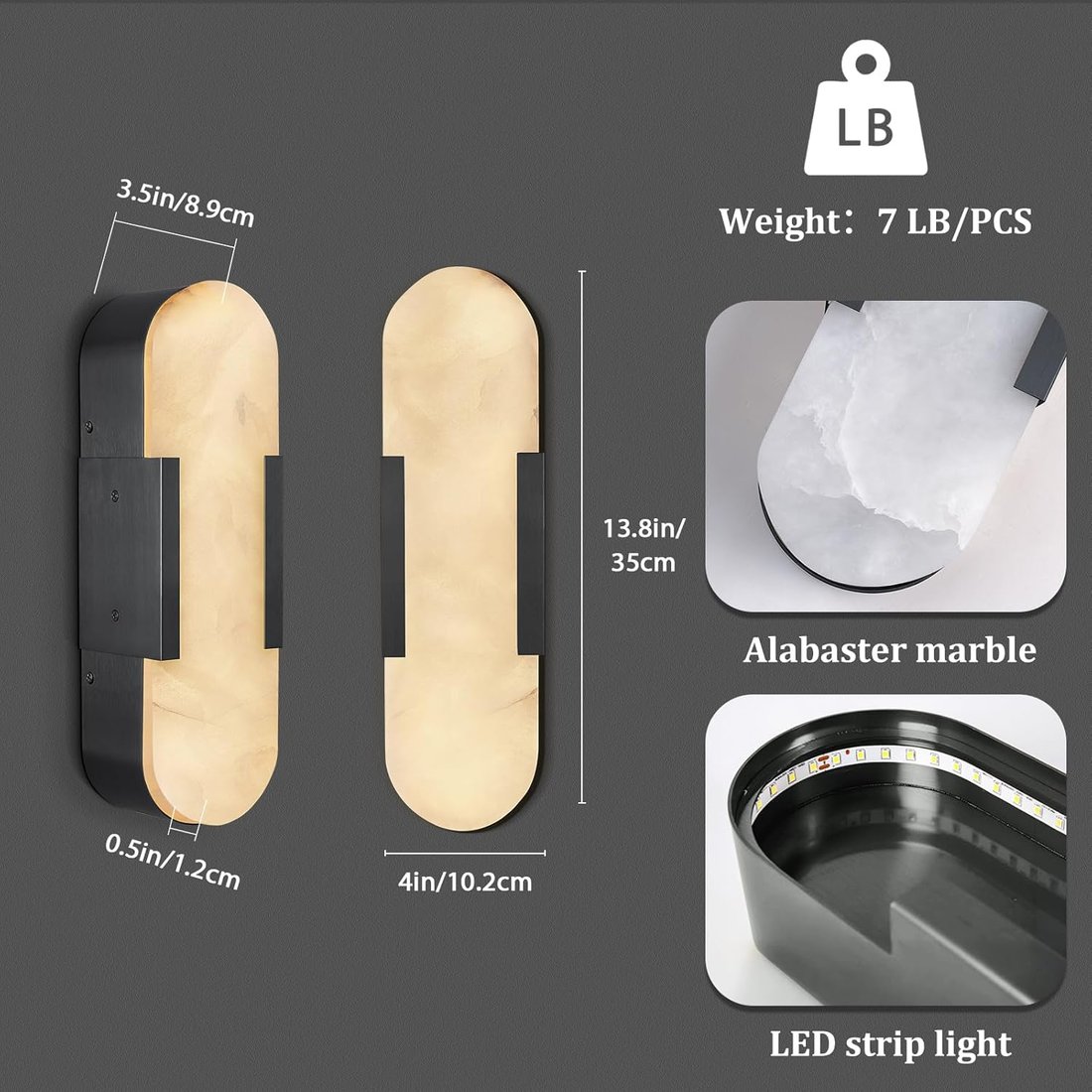 $1500+ Purchase Gift | Alabaster Wall Sconce