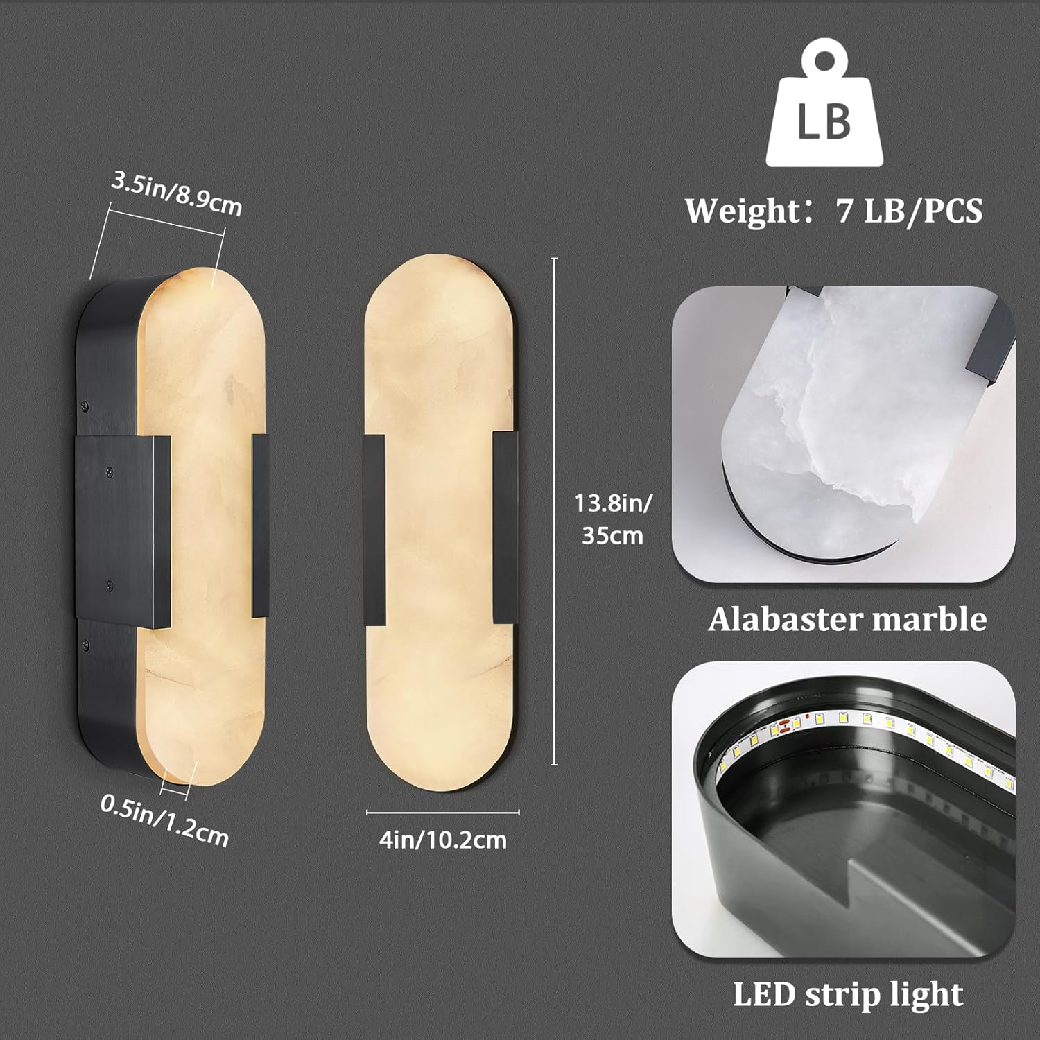 $1500+ Purchase Gift | Alabaster Wall Sconce