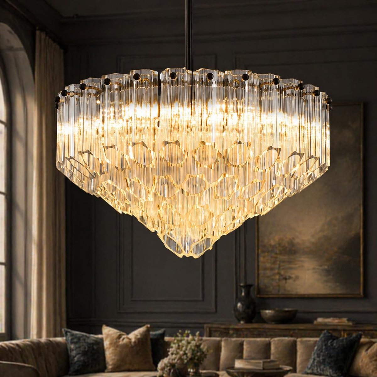 $1500+ Purchase Gift | Glass Chandelier14"