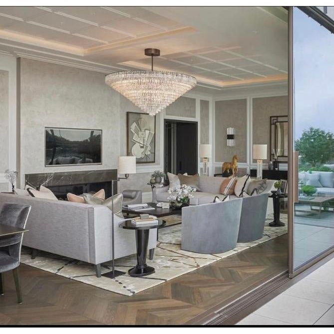 Seline Cracked Textured Glass Round Chandelier Collection