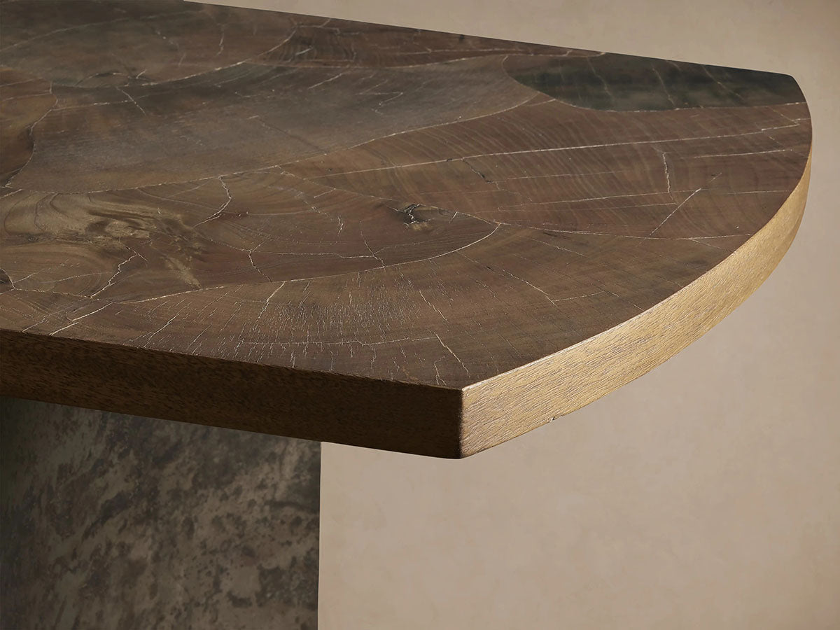 Loranco Ash Entrance Console Wood Hallway Entryway Table With Steel Base