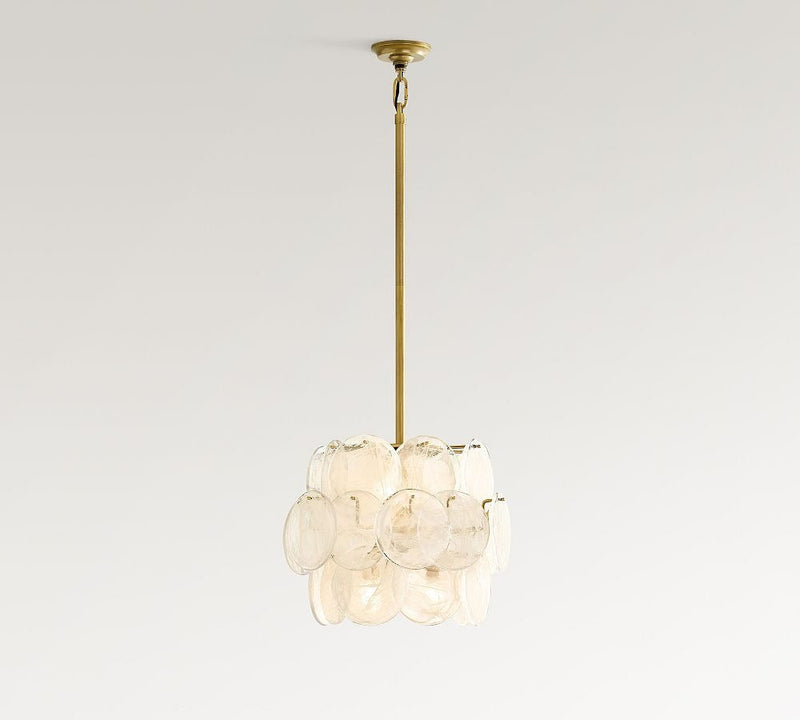 Riviera Glass Disc Pendant 16"