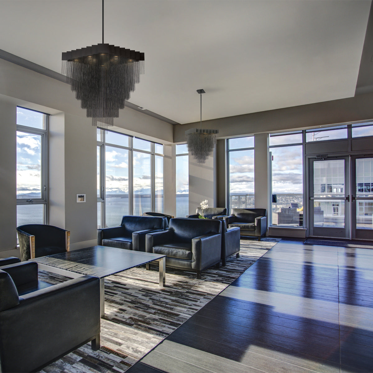 Bloomfield LED Chandelier Black