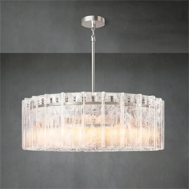Lattica Clear Glass Round Chandelier 48"