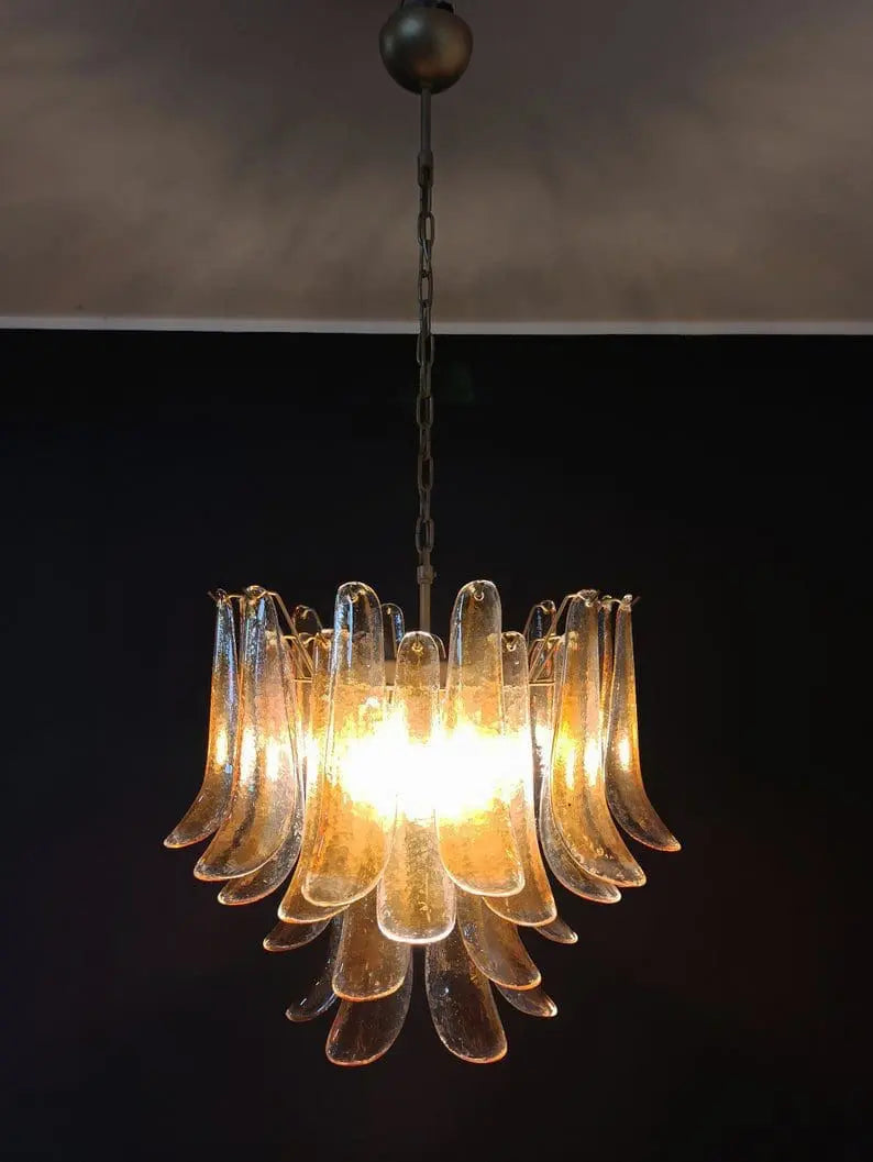 Murano Chandelier – 36 petals – Amber