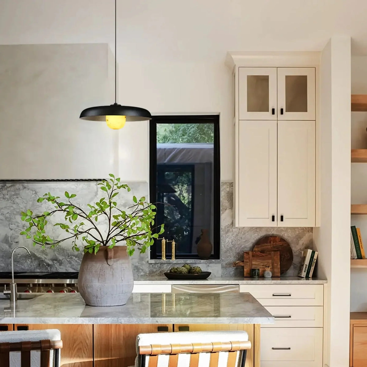 $1500+ Purchase Gift | Alabaster Industrial Pendant