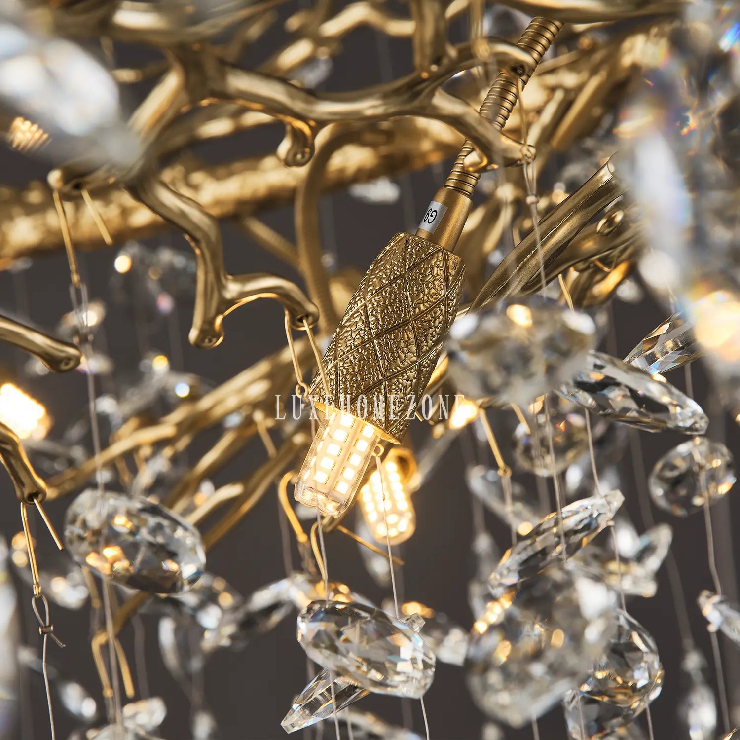 Solara Round Tree Branch Chandelier 48"