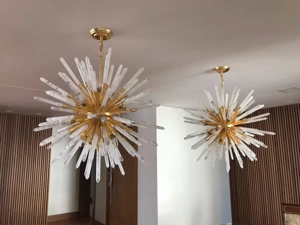 Modern Crystal Quartz Chandelier Barcelona