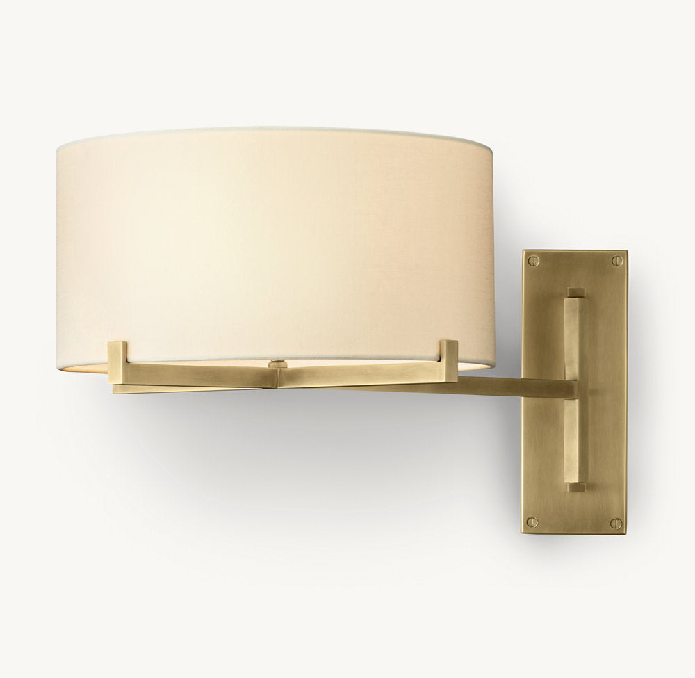 Pauillac Drum Shade Swing-Arm Sconce