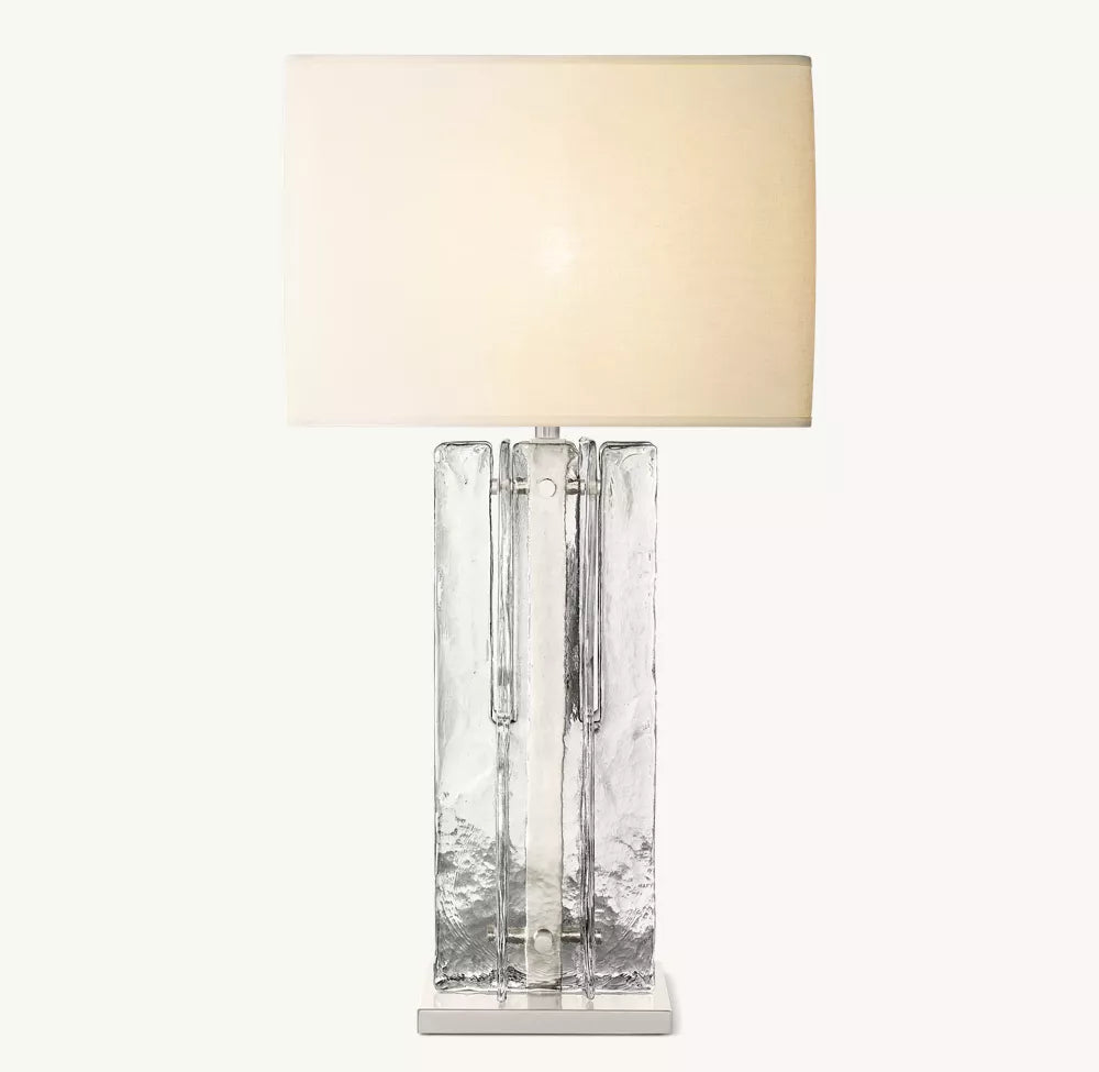 Lotticey Smoke Glass Table Lamp