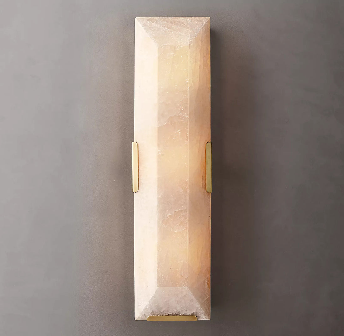 Harlow Calcite Retro LED Linear Marble Wall Sconce