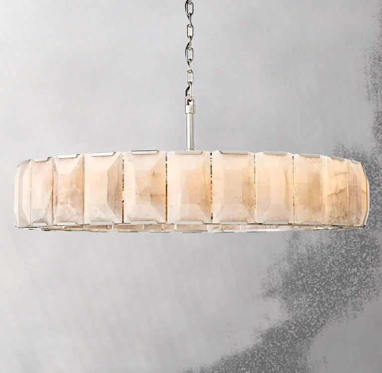 Harlow Calcite Round Chandelier 60"