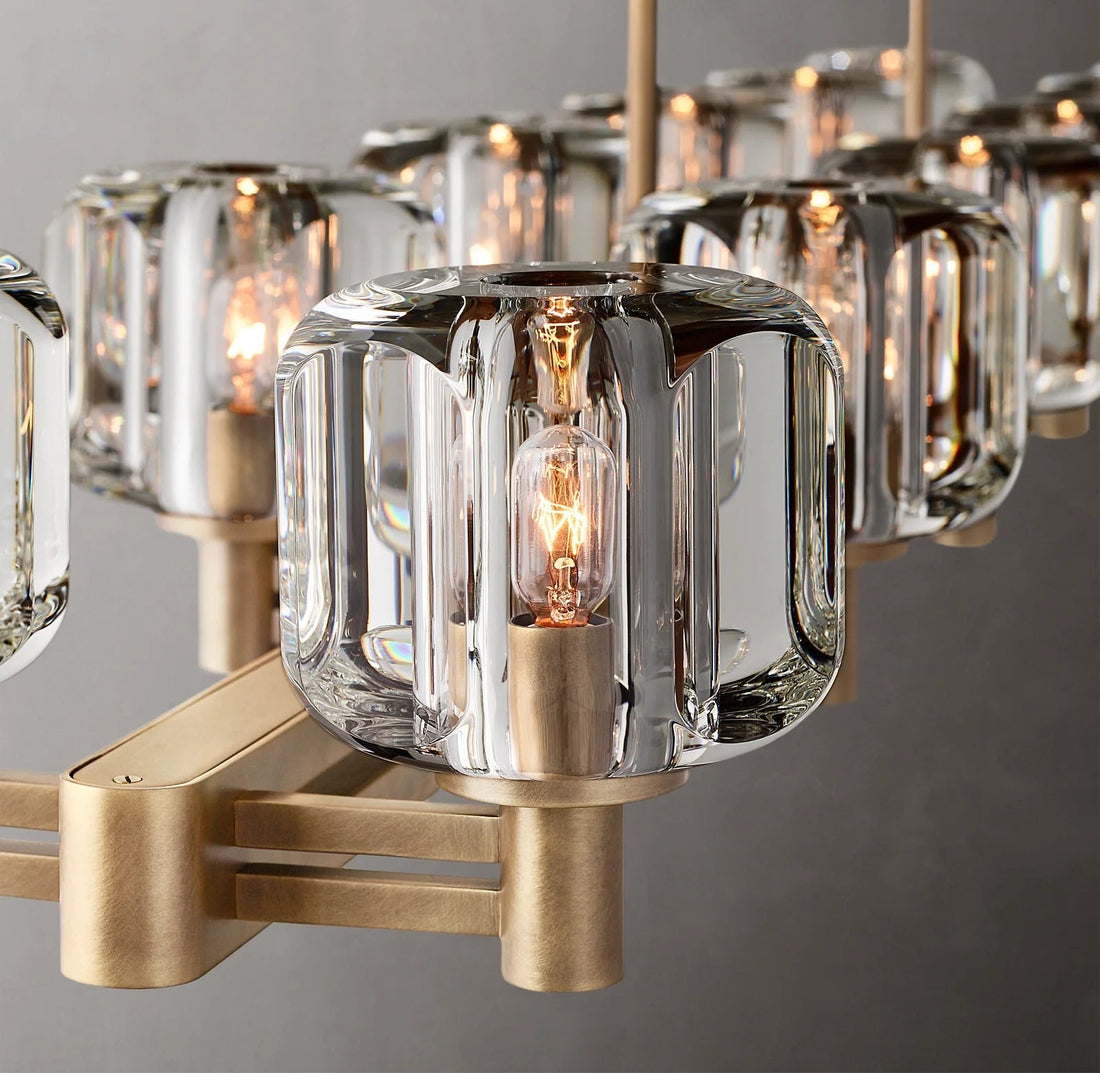 Demarety Double Linear Chandelier 72" for Living Room, Bedroom, Dining Table