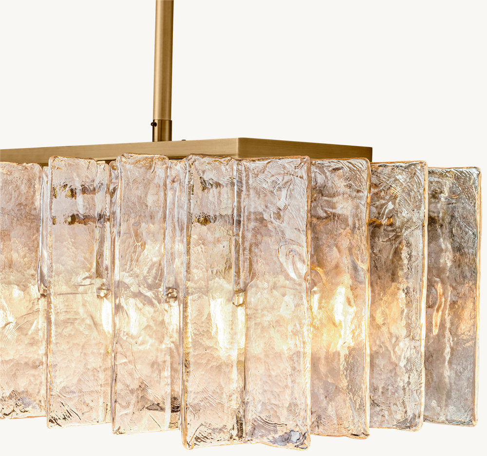 Lattica Smoke Glass Linear Chandelier 67"