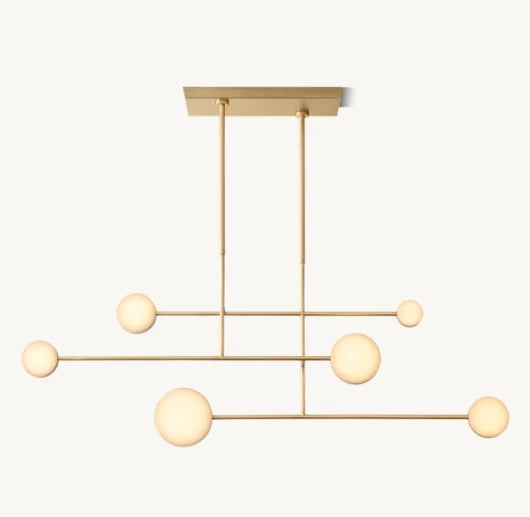 Alexander Alabaster Linear Chandelier 54" 72"D