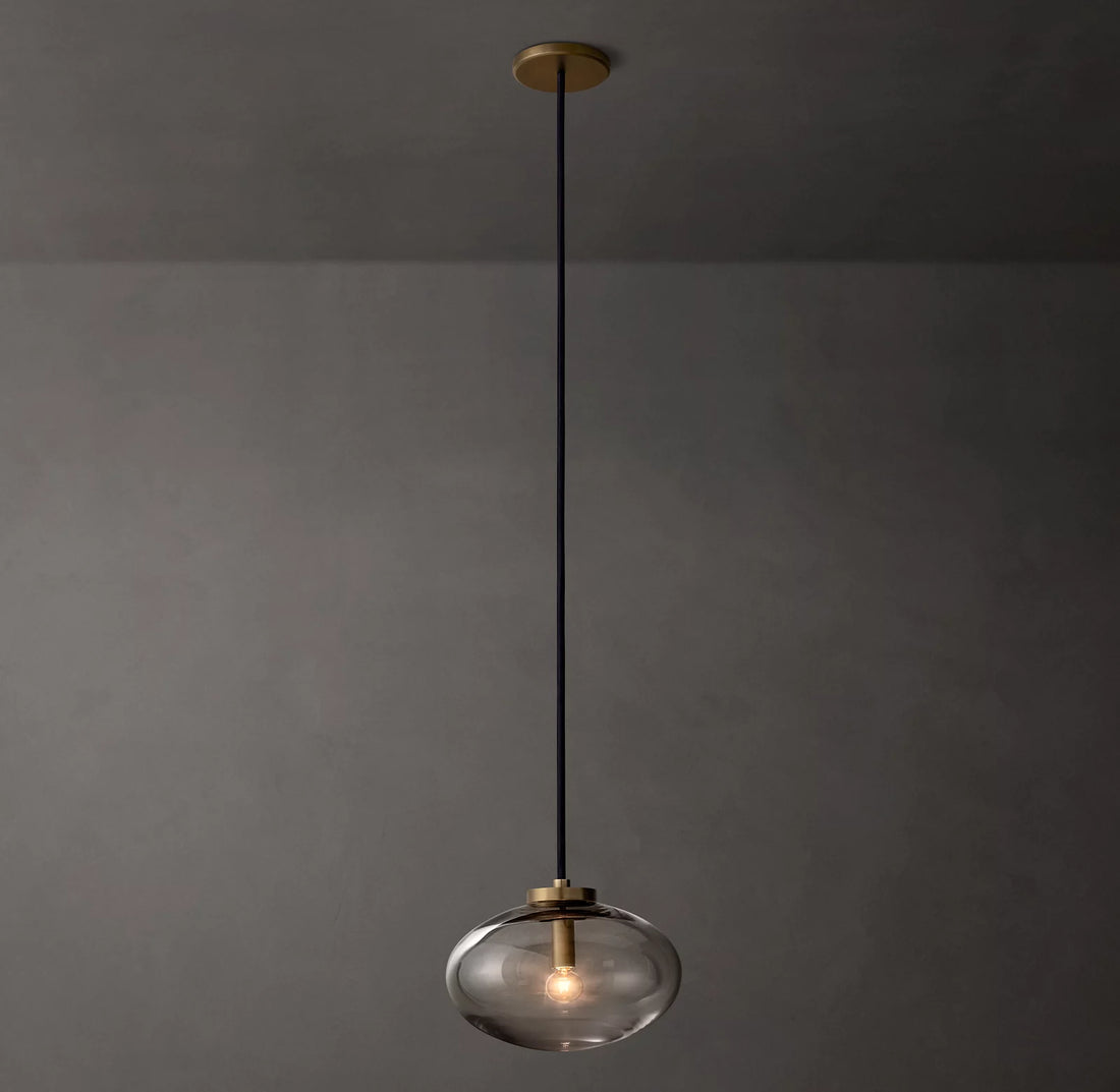 Cabrette Clear Glass Pendant 10''