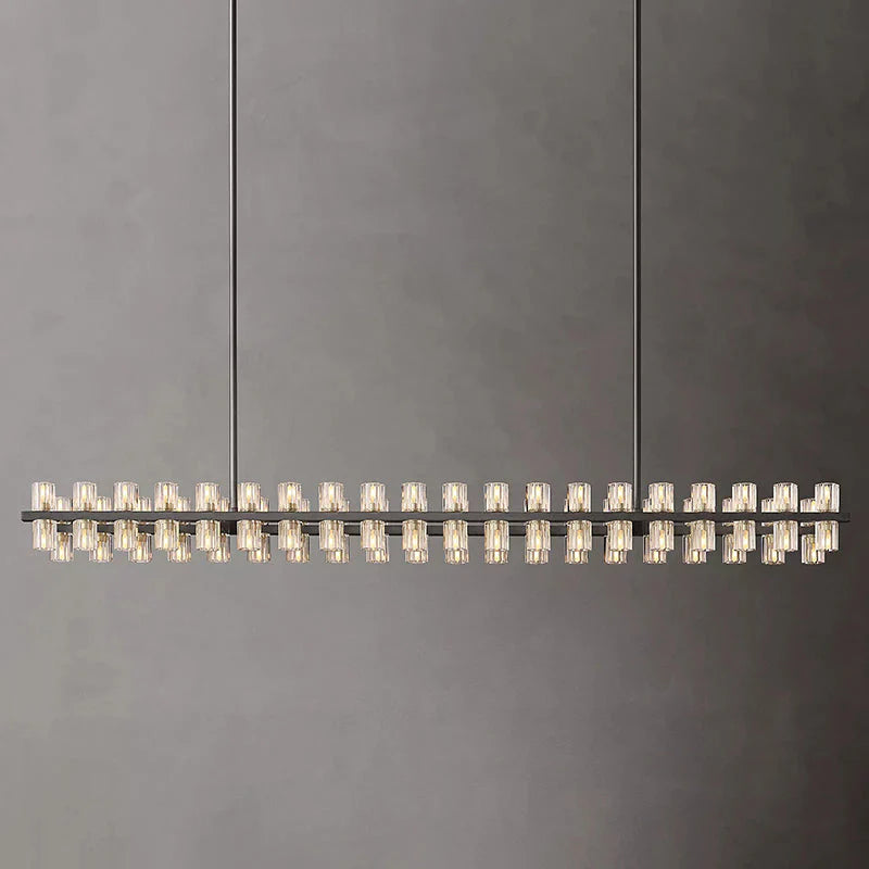 Arcardes Led Rectangular Chandelier For Crystal Cup 72"