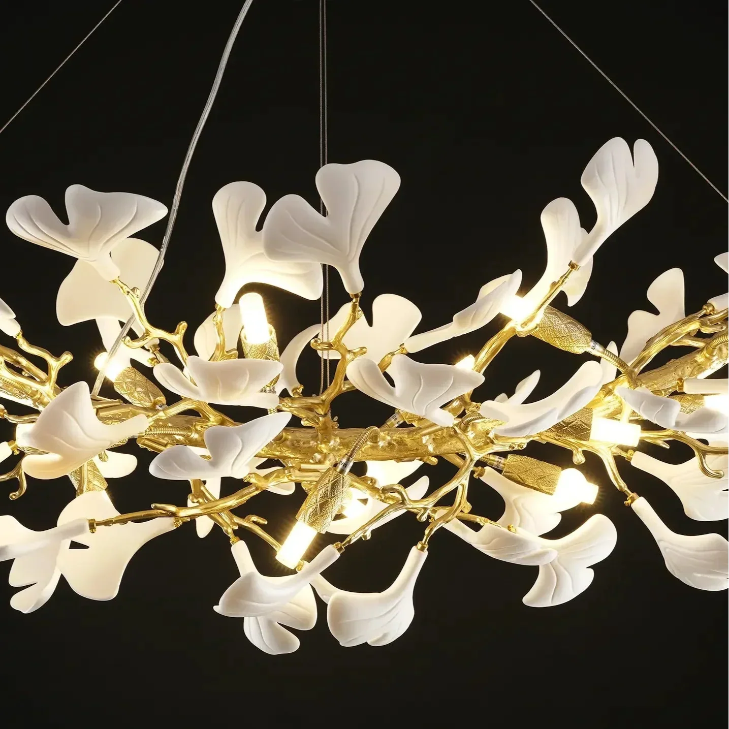 Ginkgo Rectangle Chandelier 55"