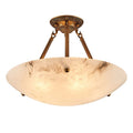 Vintage Round Alabaster Ceiling Lamps - Oasislives