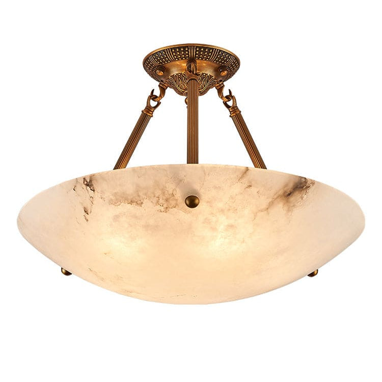 Vintage Round Alabaster Ceiling Lamps - Oasislives