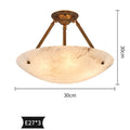 Vintage Round Alabaster Ceiling Lamps - Oasislives