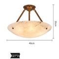 Vintage Round Alabaster Ceiling Lamps - Oasislives