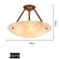 Vintage Round Alabaster Ceiling Lamps - Oasislives