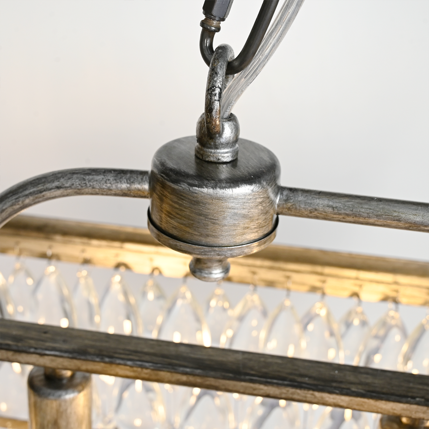 Handmade Art Crystal Glass Calira Rectangular Chandelier