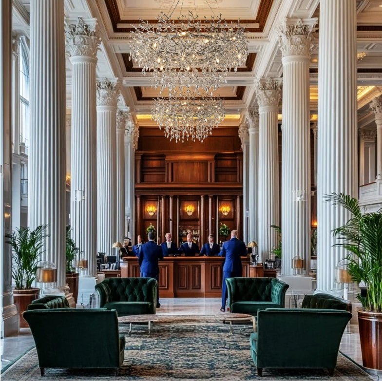 Solara Round Tree Branch Chandelier 48"