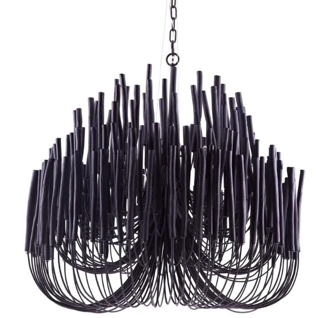 Forest Island Wide Wood Chandelier 21" 36"