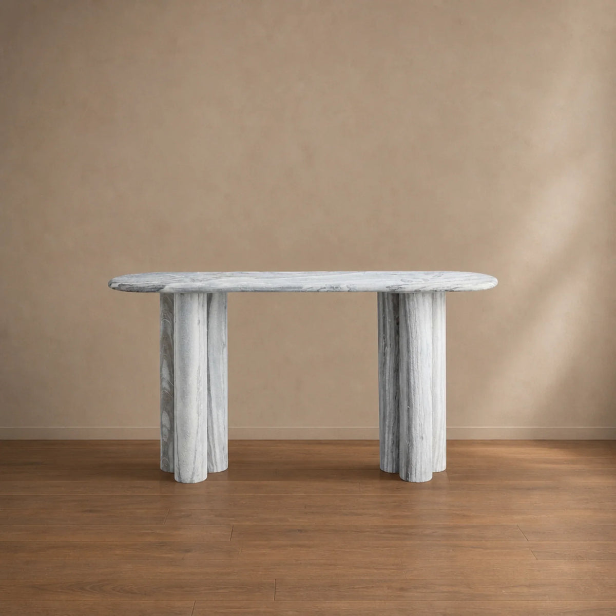 Serafin Grey Dolomite Natural Stone Console Table