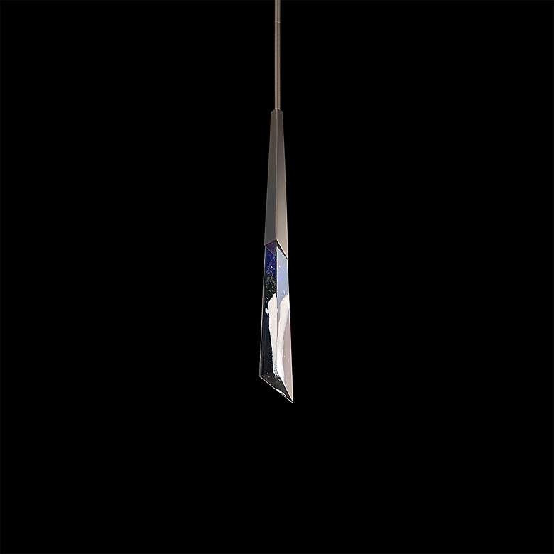Solitude 18.5"H x 6.5"W 1-Light Crystal Mini-Pendant in Antique N