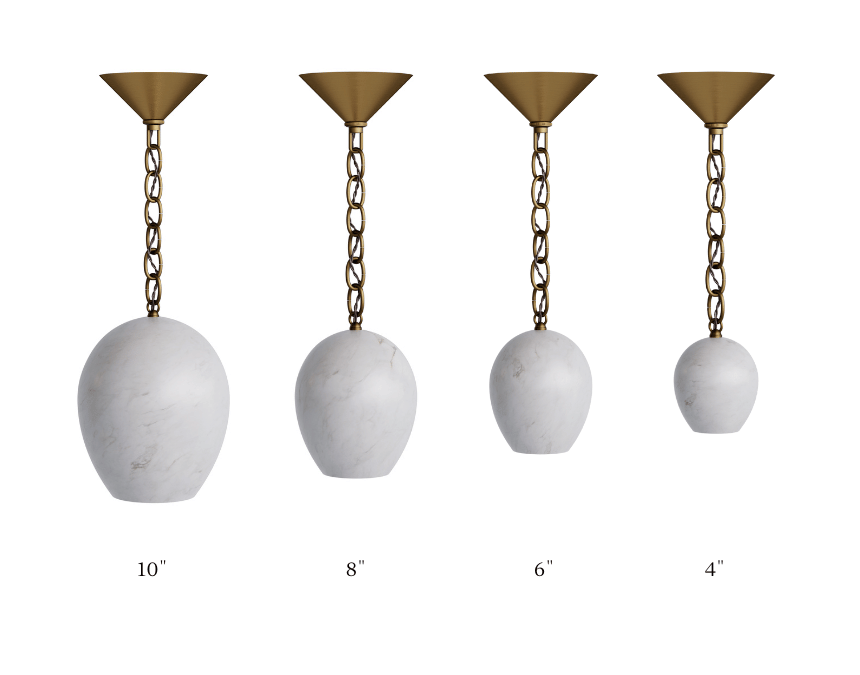 Alabaster Teardrop Pendant