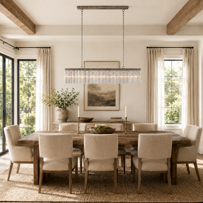Anlucia Rectangular Chandelier 48"
