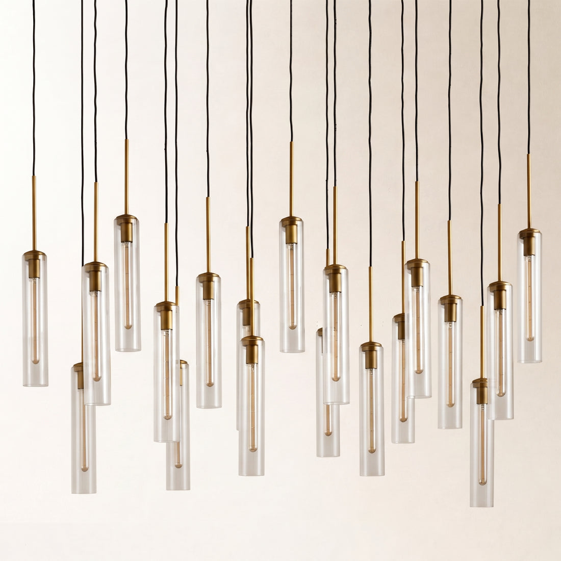 Verina Linear Fluted Glass Chandelier
