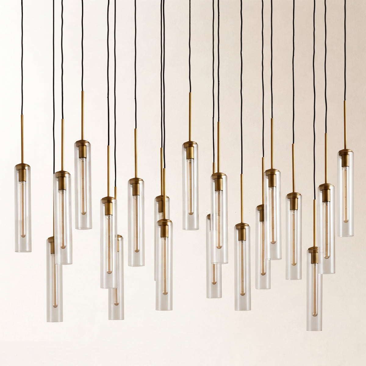 Verina Linear Fluted Glass Chandelier