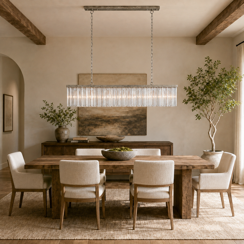 Anlucia Rectangular Chandelier 56"