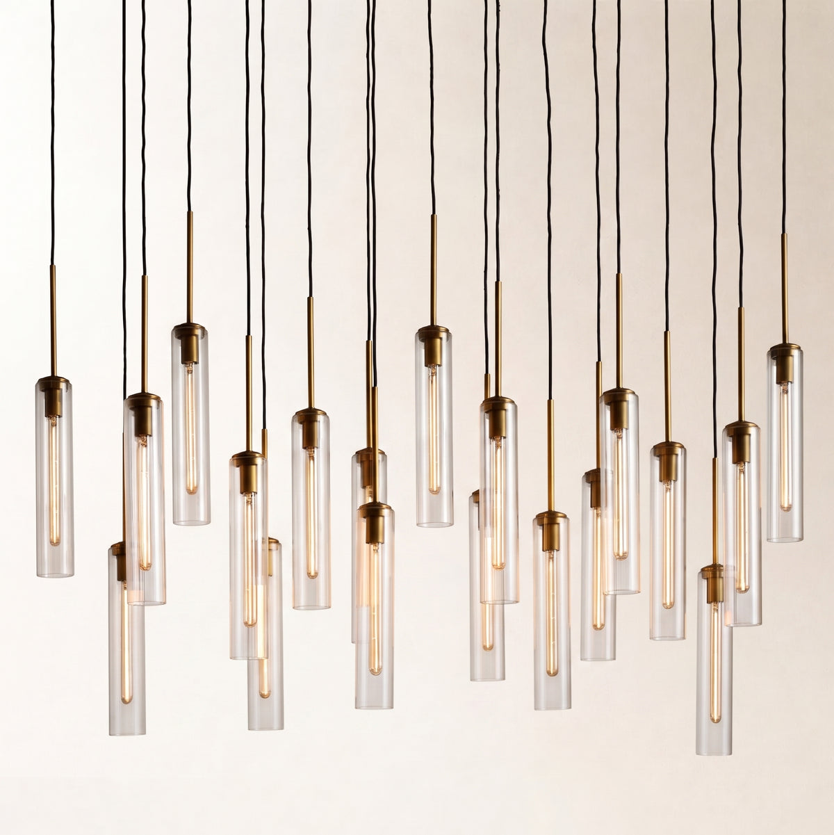 Verina Linear Fluted Glass Chandelier