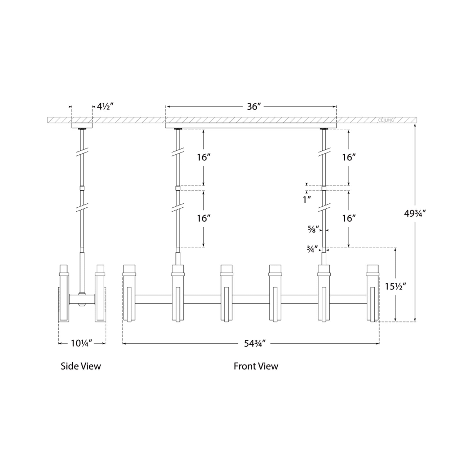 Malik LED Linear Chandelier