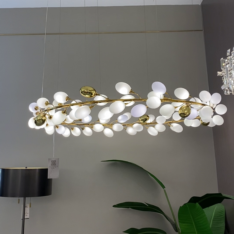 Nordic Creative Art Designer Pure White Grape Chandelier